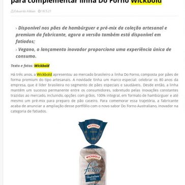 COMER & BEBER: Pão integral Australiano chega para complementar linha Do Forno Wickbold – BorrachaTV On Line