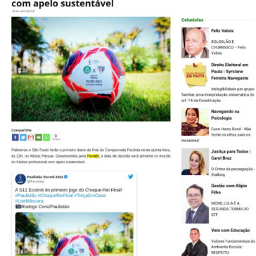 Bola da final do Paulistão será a primeira do mundo com apelo sustentável – Fato Amazônico