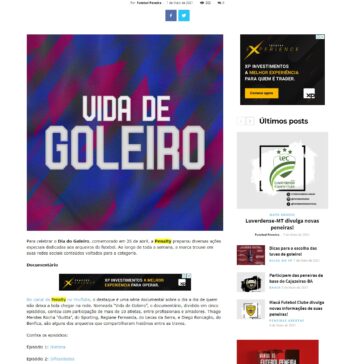 Conheçam a série “Vida de Goleiro” da Penalty e confira os descontos da marca! – Futebol Peneira