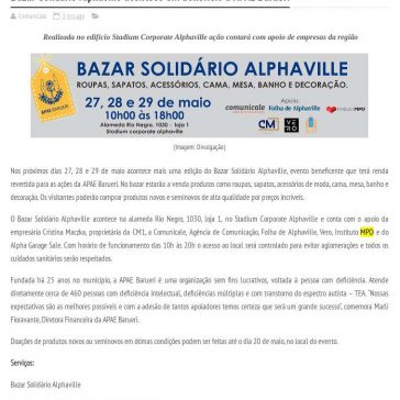 Bazar Solidário Alphaville acontece em benefício a APAE Barueri – Jornal Web Digital