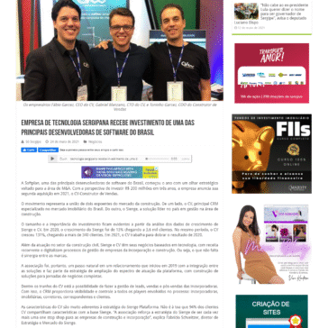 Empresa de tecnologia sergipana recebe investimento de uma das principais desenvolvedoras de software do Brasil – Só Sergipe