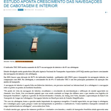 ESTUDO APONTA CRESCIMENTO DAS NAVEGAÇÕES DE CABOTAGEM E INTERIOR – Federação Nacional dos Trabalhadores em Transportes Aquaviários