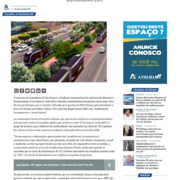 Instituto de Engenharia de São Paulo vê estudo do BRT `inconsistente` – Folha MT