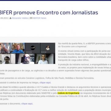 ABIFER promove Encontro com Jornalistas – ABIFER