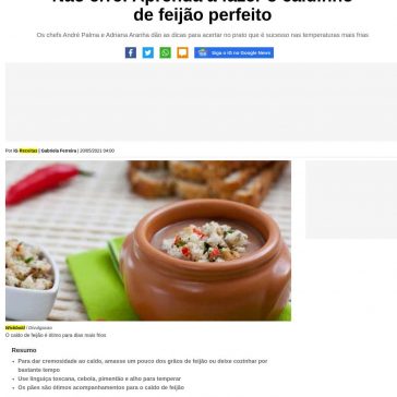 Não erre! Aprenda a fazer o caldinho de feijão perfeito – Receitas IG