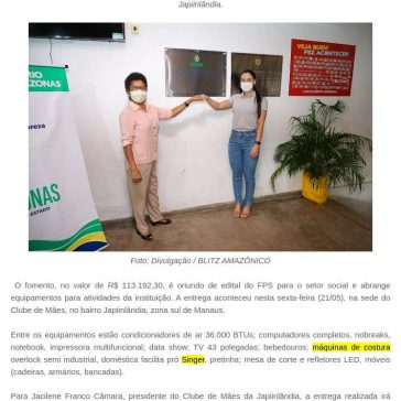 Clube de Mães da Japiinlândia recebe mais de R$ 113 mil em fomento do Governo do Amazonas – Portal Blitz Amazônico