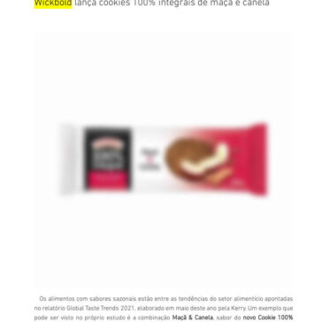 Wickbold lança cookies 100% integrais de maçã e canela – Pack
