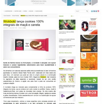 Wickbold lança cookies 100% integrais de maçã e canela – Food Innovation
