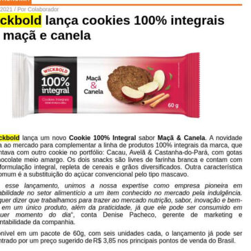 Wickbold lança cookies 100% integrais de maçã e canela – Em Cartaz