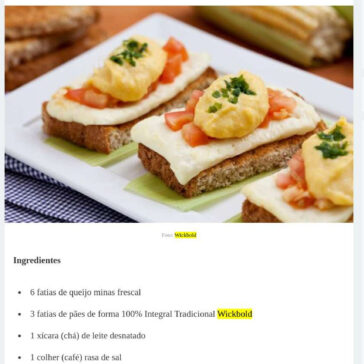 Receita de Tostada de pamonha – Comida e Receitas