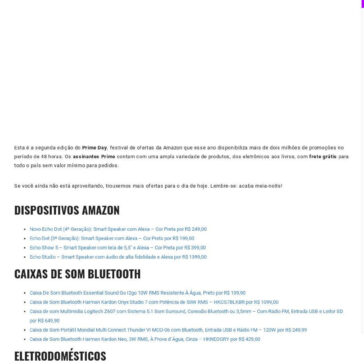 Segundo dia de Prime Day: ofertas de produtos Amazon, eletrônicos e muito mais – Mundo Info Fix