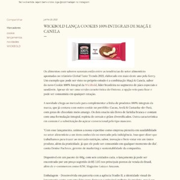 WICKBOLD LANÇA COOKIES 100% INTEGRAIS DE MAÇÃ E CANELA – Cozinha da Jan