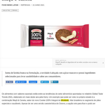 Wickbold lança cookies 100% integrais de maçã e canela – Confiteria Latam