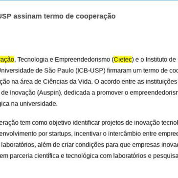 Cietec e ICB-USP assinam termo de cooperação – FAPESP PESQUISA
