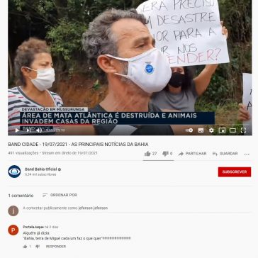 Área de Mata Atlântica é destruída e animais invadem casas da região – Band TV