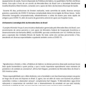 Mercedes-Benz e parceiros levam Unidade Móvel de Saúde para atendimento à população da microrregião de Itabira – Midia Truck Brasil