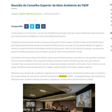 Reunião do Conselho Superior de Meio Ambiente da FIESP – Associação Brasileira do Varejo Têxtil