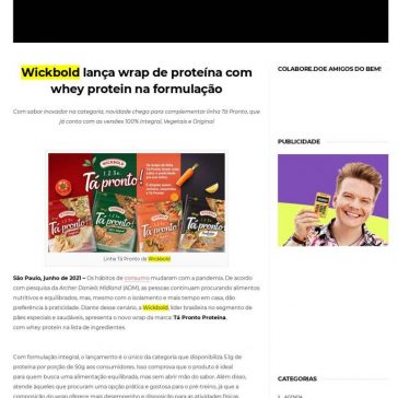 Wickbold lança wrap de proteína com whey protein na formulação – Blog NordestinosPaulistanos
