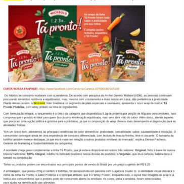 Wickbold lança wrap de proteína com whey protein na formulação – Blog Cerva na Caneca