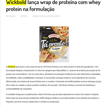 Wickbold lança wrap de proteína com whey protein na formulação – EmbalagemMarca