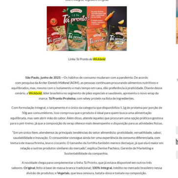 Wickbold lança wrap de proteína com whey protein na formulação – Leoa Ruiva