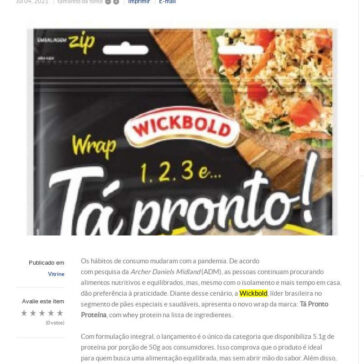Wickbold lança wrap de whey protein – Folha do ABC