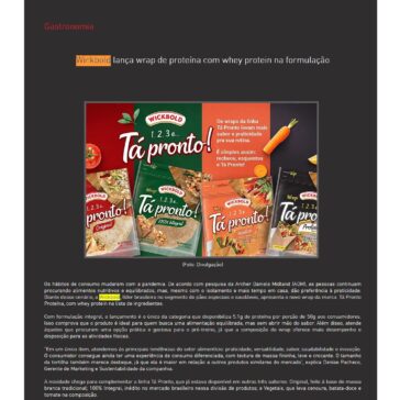 Wickbold lança wrap de proteína com whey protein na formulação – Foco das Notícias