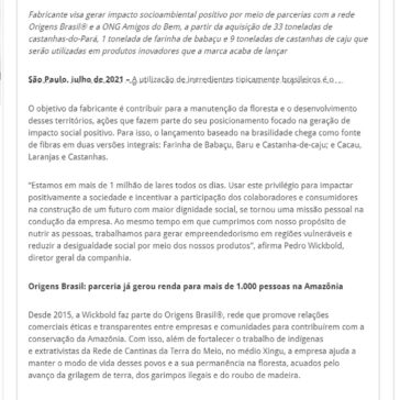Wickbold compra 43 toneladas de insumos da Amazônia e do sertão nordestino para nova linha de pães – 2A Alimentos