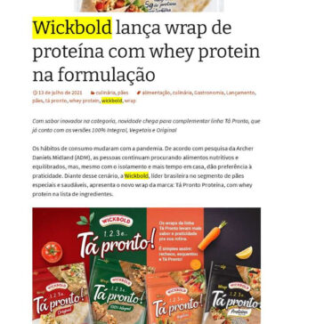 Wickbold lança wrap de proteína com whey protein na formulação – De Repente 50