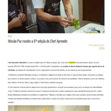 Missão Paz recebe a 8ª edição do Chef Aprendiz  -The List Brasil