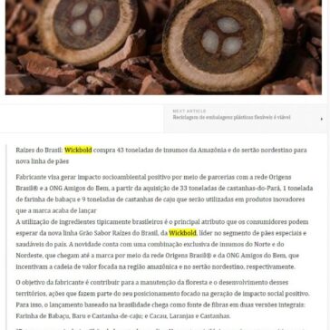Raízes do Brasil: Wickbold compra 43 toneladas de insumos da Amazônia – Food News Latam