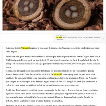 Raízes do Brasil: Wickbold compra 43 toneladas de insumos da Amazônia – Panificacion Latam News