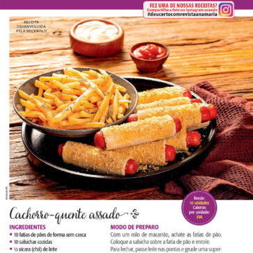 Cachorro quente assado – Ana Maria Receitas (Revista Ana Maria)