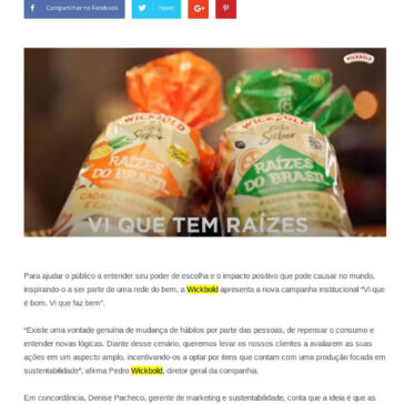 Wickbold apresenta campanha de sustentabilidade e nutrição – Grandes Nomes da Propaganda