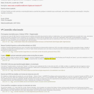 Coats e Singer realizam webinário gratuito sobre produções em jeans – Textilia