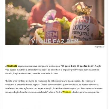 Em nova campanha, Wickbold foca em nutrição e saudabilidade – Cidade Marketing