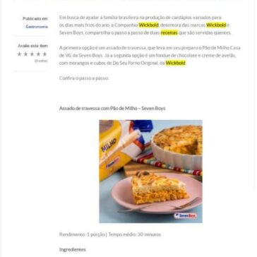 Wickbold sugere receitas para o inverno – Folha do ABC