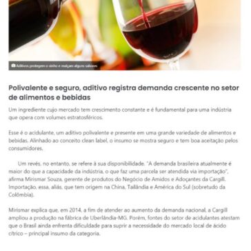 Acidulantes: Aditivo registra demanda crescente no setor – Química