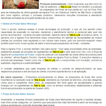 Tate & Lyle firma parceria com a Agrana Fruit – Guia Lat