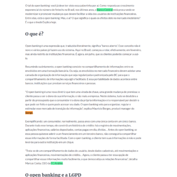 Saiba mais sobre os benefícios do open banking no mercado imobiliário – Imobi Report