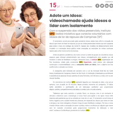 Adote um Idoso: videochamada ajuda idosos a lidar com isolamento – Afina Menina