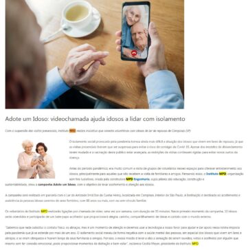 Adote um Idoso: videochamada ajuda idosos a lidar com isolamento – Auto Estima