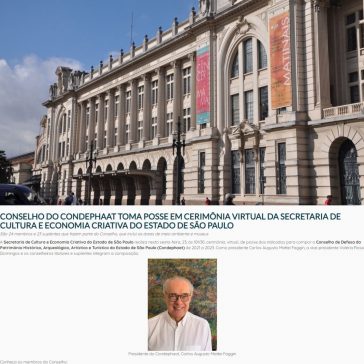 Conselho do Condephaat toma posse em cerimônia virtual da Secretaria de Cultura e Economia Criativa do Estado de São Paulo – Secretaria da Cultura do Estado de São Paulo