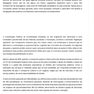 Artigo: Marco Regulatório dos Transportes – Unibus RN
