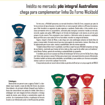 Inédito no mercado: pão integral Australiano chega para complementar linha Do Forno Wickbold – IT Ingredientes e Alimentos