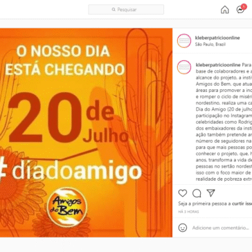 Amigos do Bem lança campanha contra fome no sertão nordestino – Kleber Patrício Instagram
