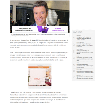 Dia do Amigo: Rodrigo Faro estrela campanha contra fome no sertão – R7