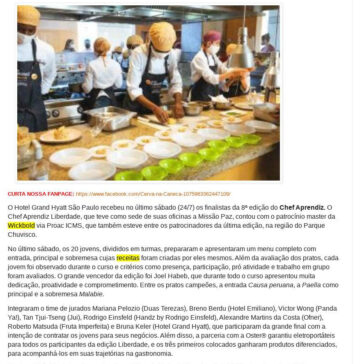 Chef Aprendiz encerra sua oitava edição e auxilia jovens a ingressarem no mercado de trabalho – Blog Cerva na Caneca