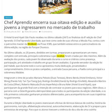 Chef Aprendiz encerra sua oitava edição e auxilia jovens a ingressarem no mercado de trabalho – Gastromania