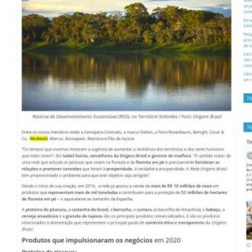 Em um ano, a premiada rede Origens Brasil, da Amazônia, cresce 69% e movimenta mais de R$ 2,3 milhões em produtos da floresta – Conexão Planeta